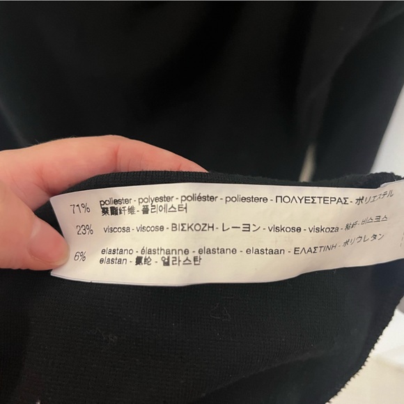 Zara black off the shoulder midi dress size s - Picture 2 of 2